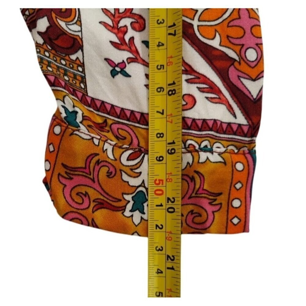 Vintage-Style Haute Hippie Multicolor Paisley Patchwork Button-Up Blouse S, NWT - Picture 10 of 10